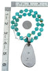 Navajo Turquoise Sterling Silver Bead Necklace And Pendant Set AX129500